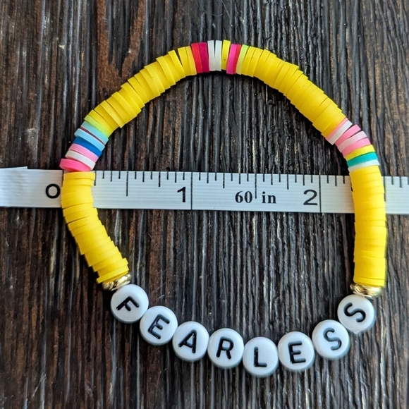 Taylor Swift Friendship Bracelets Fearless Vinyl Disc Stretchable Stackable Teen - Picture 3 of 4
